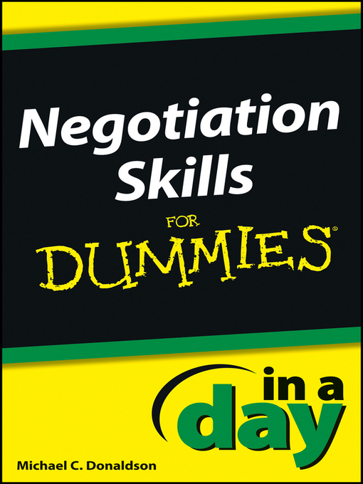 Title details for Negotiating Skills In a Day For Dummies by Michael C. Donaldson - Wait list